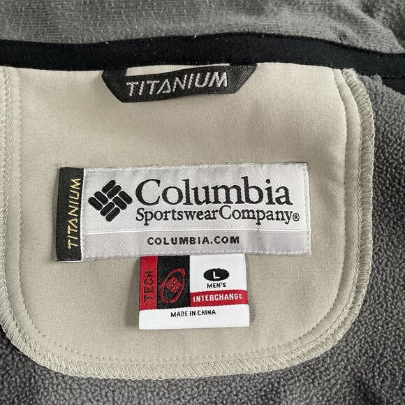 Columbia Titanium Softshell Jacket Men Fleece Lined Interchange Size Large - Picture 9 of 13
